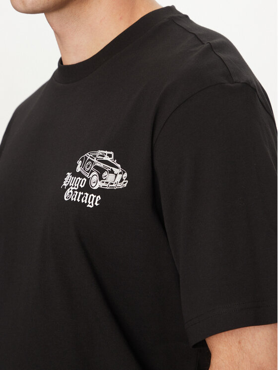 HUGO HUGO Tricou Natopu 50536104 Negru Regular Fit