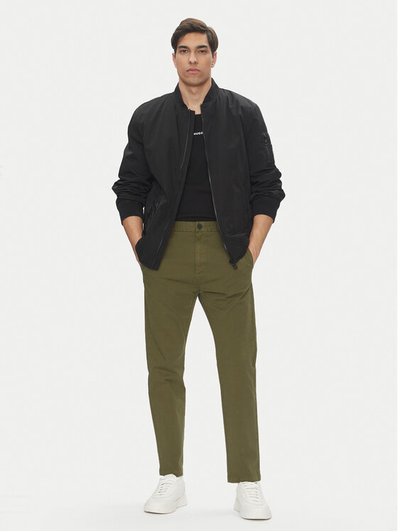 HUGO HUGO Chino nohavice 50530886 Zelená Slim Fit