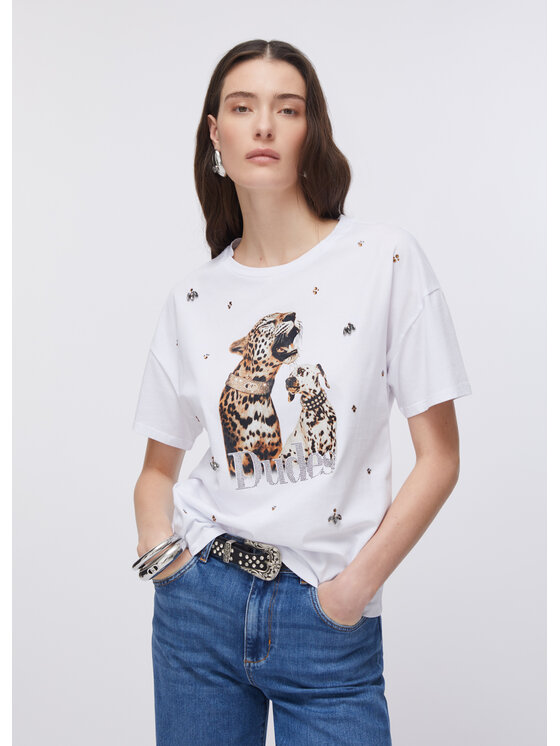 Liu Jo Liu Jo T-Shirt WA6331JS904P9272 Biały Regular Fit
