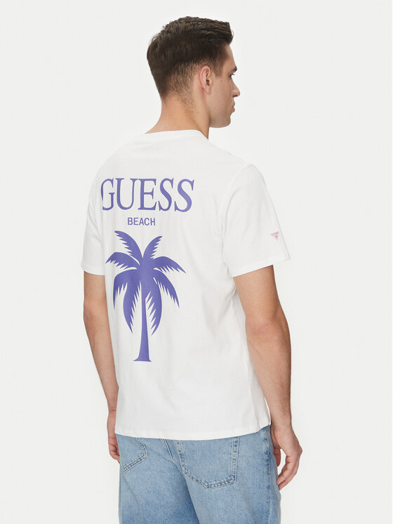 Guess Guess T-Shirt F5GI09 KA260 Biały Regular Fit