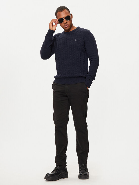 Aeronautica Militare Aeronautica Militare Sweater 242MA1484L417 Sötétkék Regular Fit