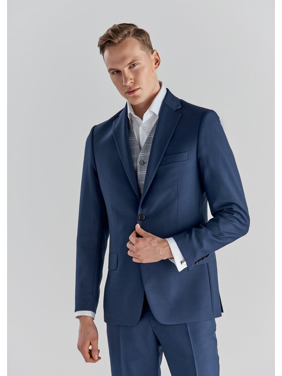 Pako Lorente Pako Lorente Marynarka P00WB-3G-314 Granatowy Slim Fit
