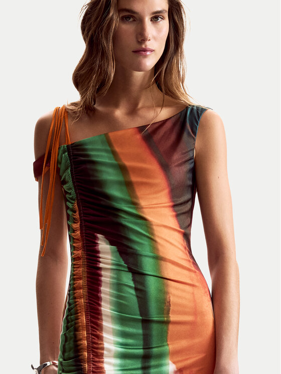 Desigual Desigual Letné šaty Paint Lacroix 26SWVK17 Farebná Slim Fit