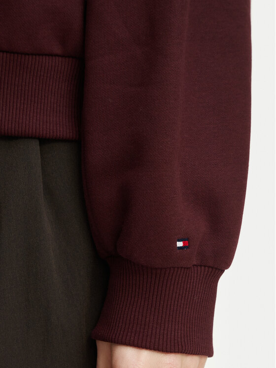 Tommy Hilfiger Tommy Hilfiger Mikina WW0WW51724 Bordová Relaxed Fit