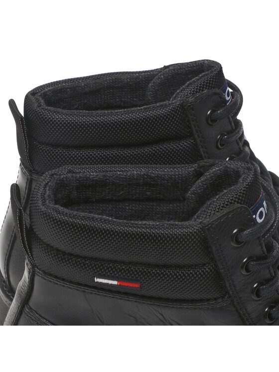 Tommy Jeans Tommy Jeans Ορειβατικά παπούτσια Classic Short Lace Up Boot EM0EM01057 Μαύρο