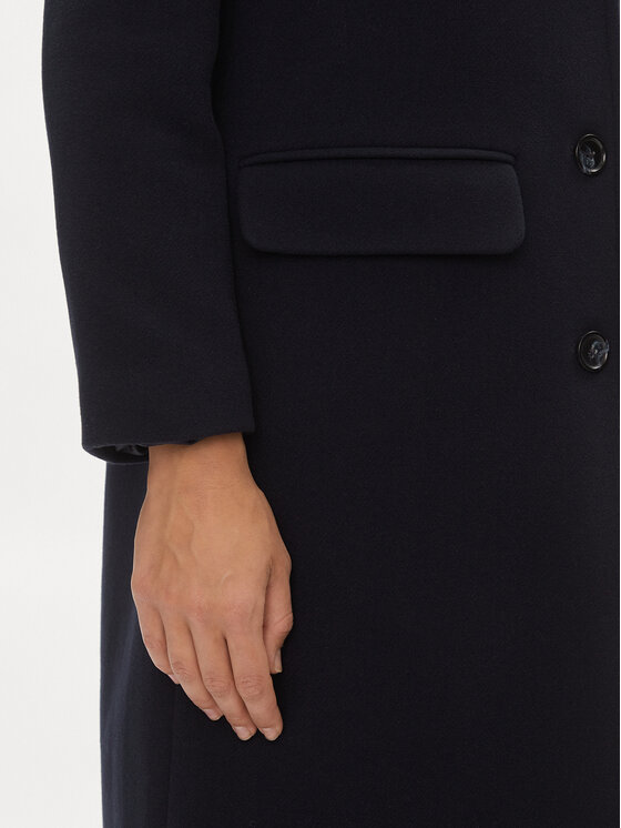 Marc O'Polo Marc O'Polo Cappotto di lana 308 0068 71097 Blu scuro Regular Fit
