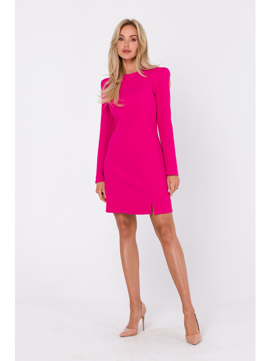 Made of Emotion Made of Emotion Koktejlové šaty M755 Ružová Modern Fit