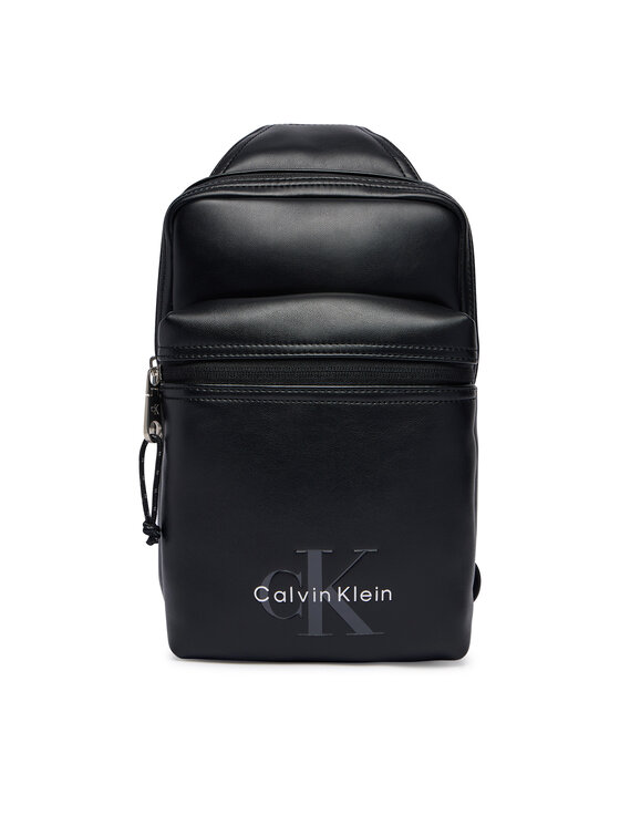 Calvin Klein Calvin Klein Torbica za okrog pasu Bold Logo Webbing Sling LV04D3449G Črna
