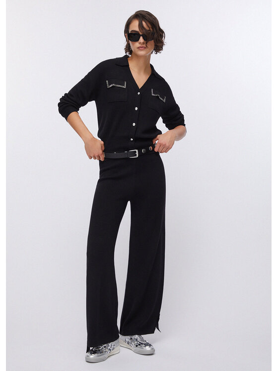 Liu Jo Liu Jo Spodnie materiałowe TA6047MS59L22222 Czarny Regular Fit