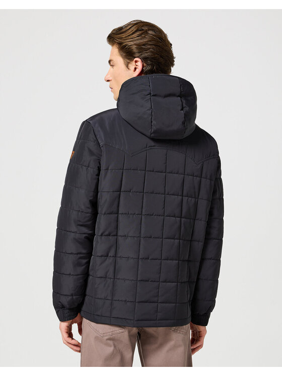 Wrangler Wrangler Kurtka zimowa TRANSITIONAL PUFFER Czarny Regular Fit