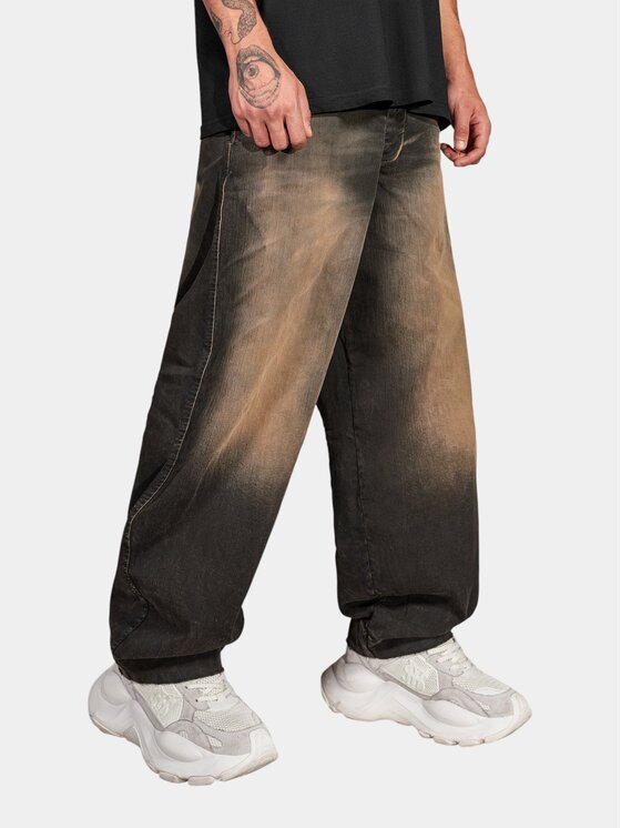 MADE BY SOCIETY MADE BY SOCIETY Spodnie materiałowe FOUNDATION - P17167 Niebieski Basic Fit