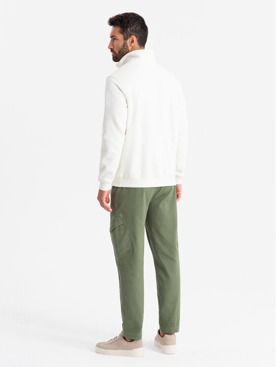 Ombre Ombre Joggers kalhoty OM-PAJO-0199 Khaki Regular Fit