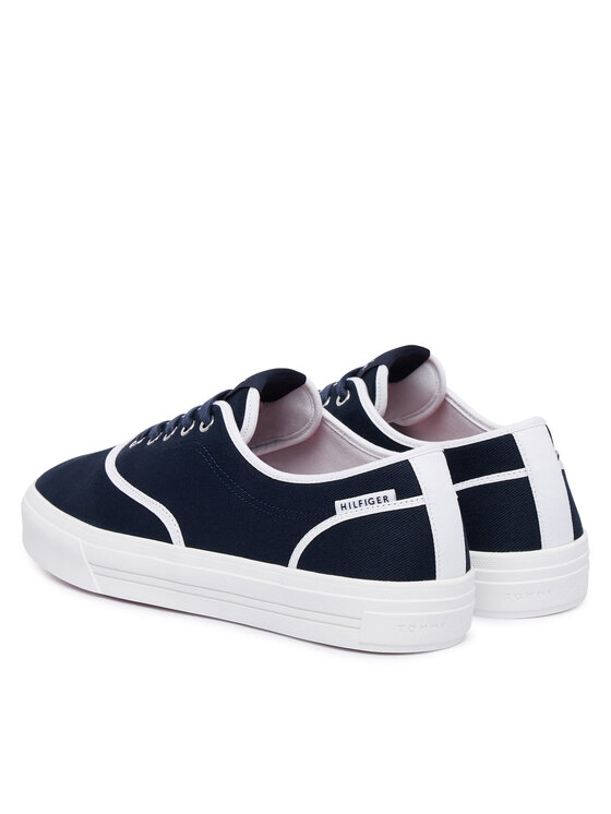 Tommy Hilfiger Tommy Hilfiger Kedai Th Vulc Cup Long Lace Canvas FM0FM05874 Tamsiai mėlyna