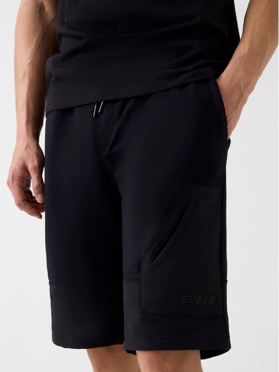 Guess Guess Kalhoty z materiálu 181495 Černá Regular Fit