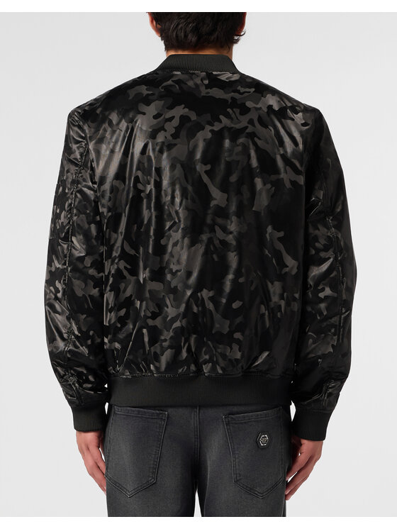 PHILIPP PLEIN PHILIPP PLEIN Kurtka bomber 31469 Czarny Regular Fit