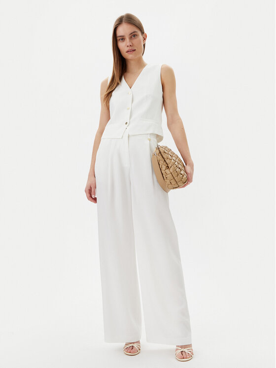 LOLA CASADEMUNT LOLA CASADEMUNT Palazzo hlače LS2514010 Bela Wide Leg