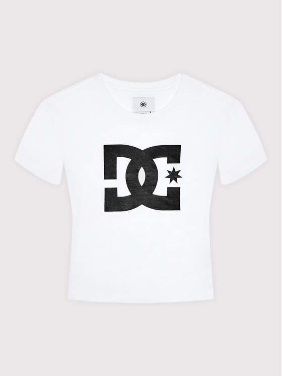 DC DC T-Shirt Star ADJZT03015 Biały Regular Fit