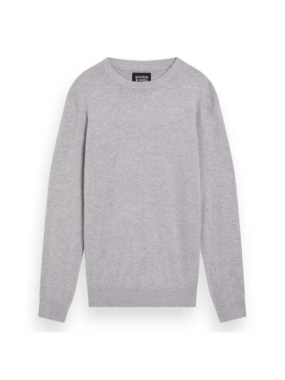 Scotch & Soda Scotch & Soda Sweter 26958 Szary Casual Fit