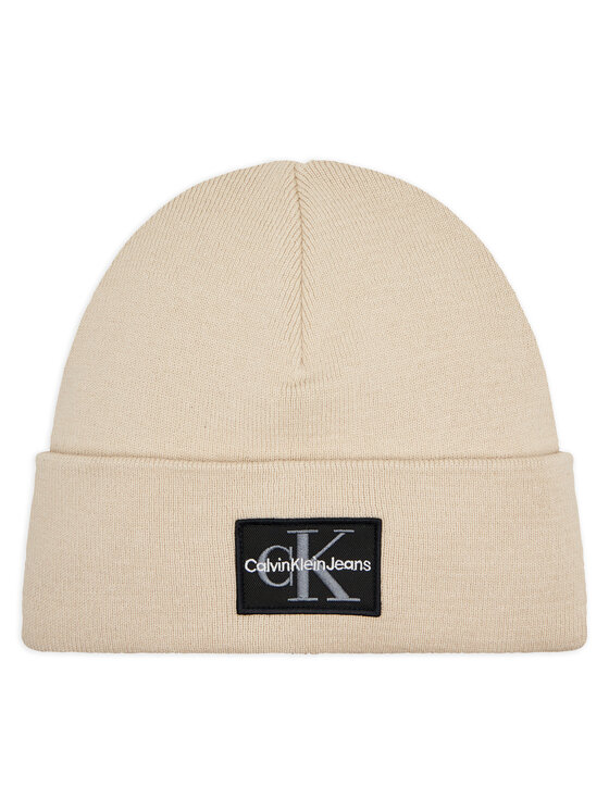 Calvin Klein Jeans Cepure Mono Logo Patch Beanie K50K512148 Bēšs