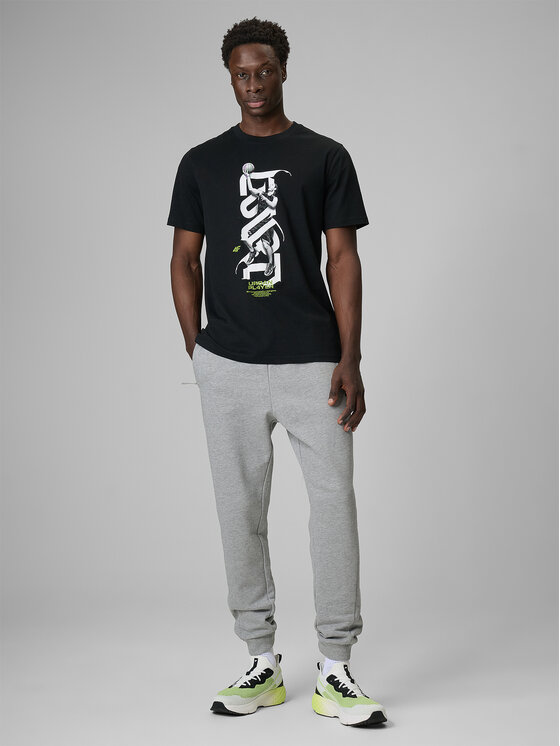 4F 4F T-Shirt FLUID EXPRESSIONS Czarny Regular Fit