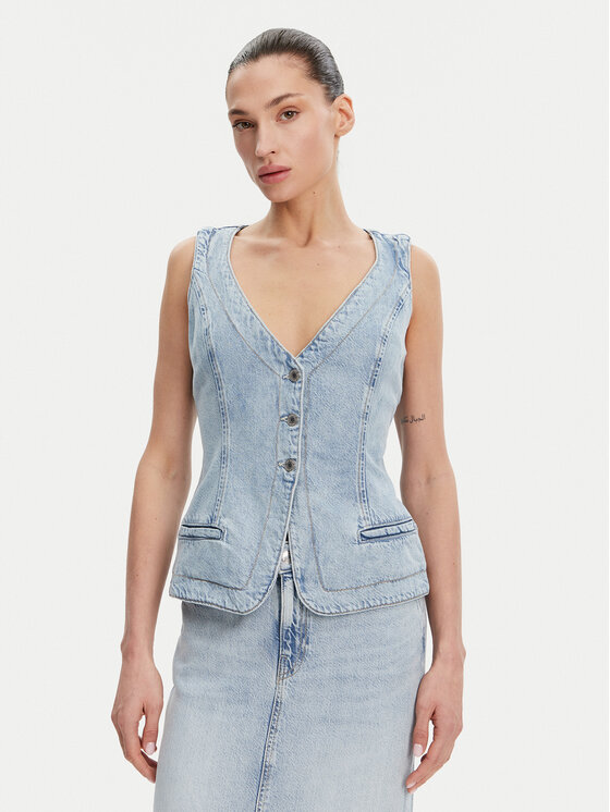 Guess Guess Mellény W5GN89 D5B96 Kék Regular Fit