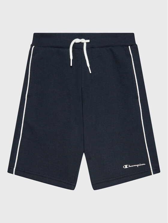 Champion Športové kraťasy Script Logo 306147 Tmavomodrá Regular Fit