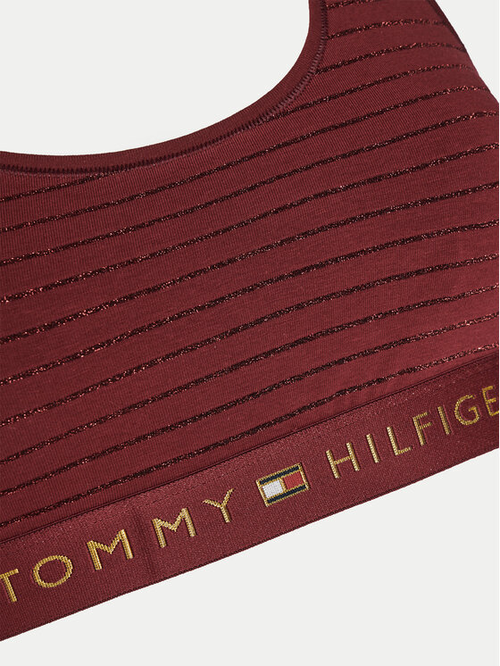 Tommy Hilfiger Tommy Hilfiger Top UW0UW05587 Bordowy Slim Fit