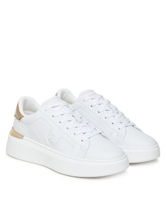 Tommy Hilfiger Tommy Hilfiger Sneakersy Chic Platform Gold FW0FW08817 Biały