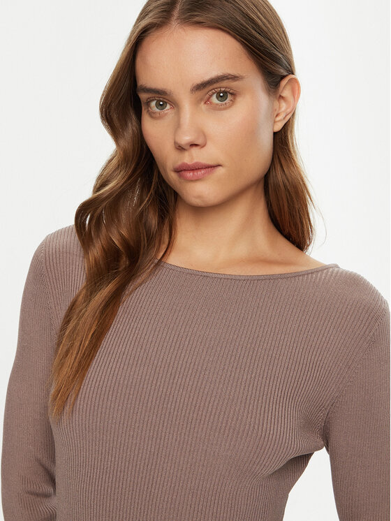 Guess Guess Sukienka dzianinowa W5RK21 Z3L10 Beżowy Regular Fit