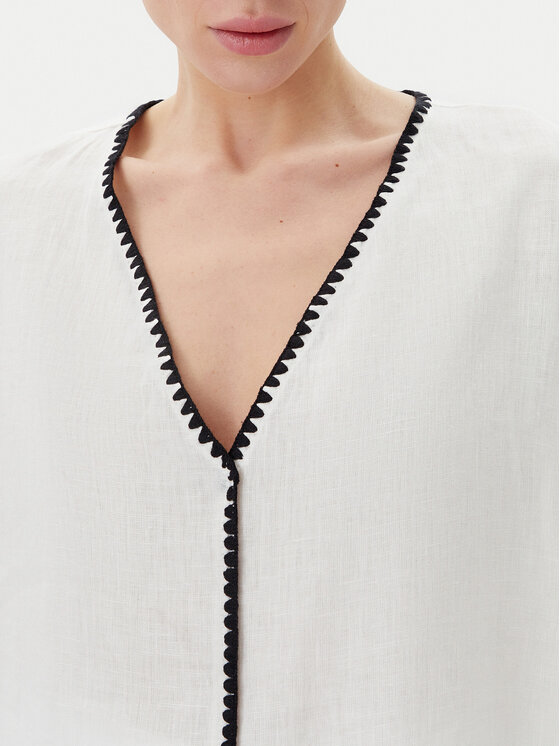 ICONA ICONA Bluzka RP5LE004 Biały Relaxed Fit