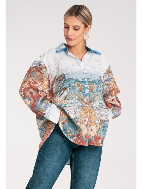 FIGL FIGL Camicia M1146 Blu Oversize