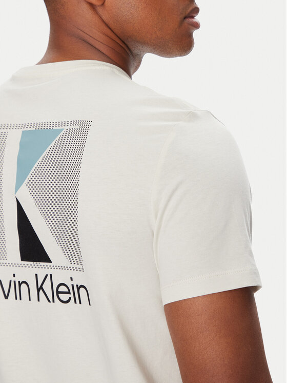 Calvin Klein Calvin Klein Tričko Abstract Graphic LV04RC853G Écru Regular Fit