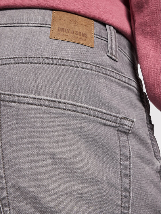 Only & Sons Only & Sons Szorty jeansowe Ply 22018583 Szary Regular Fit