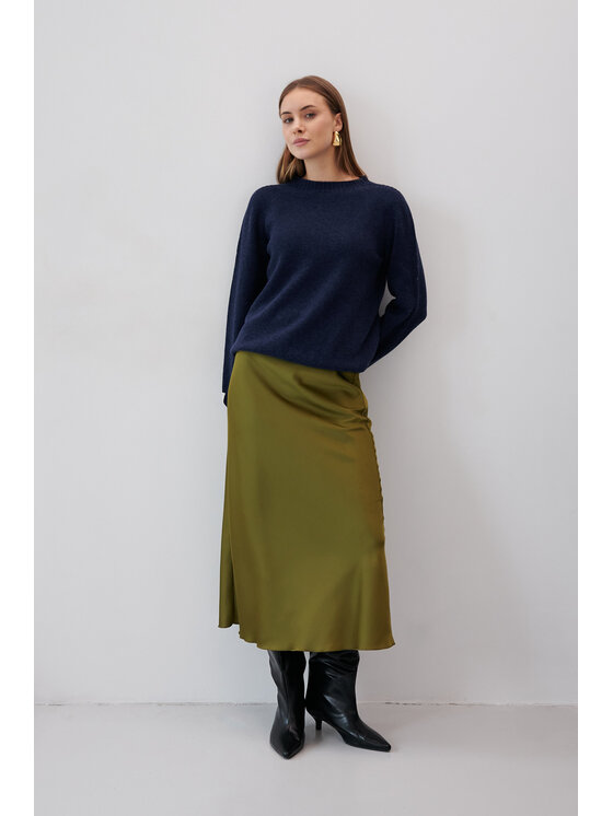 Fobya Fobya Sweter F2051 Granatowy Basic Fit