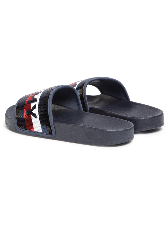 Tommy Hilfiger Tommy Hilfiger Ciabatte Sequins Pool Slide FW0FW04802 Blu scuro