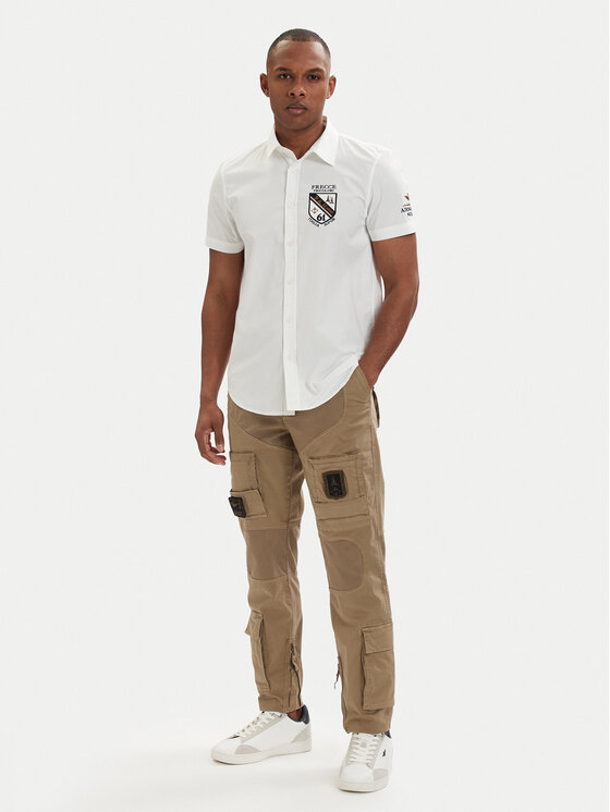 Aeronautica Militare Aeronautica Militare Hemd 261CA1326UCT03288 Weiß Regular Fit