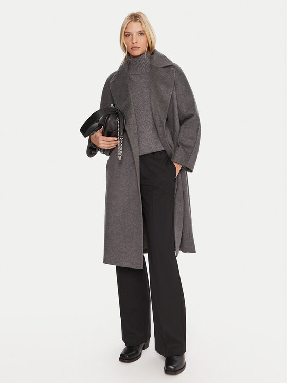Weekend Max Mara Weekend Max Mara Cappotto di transizione Cascia 2525016072 Grigio Regular Fit