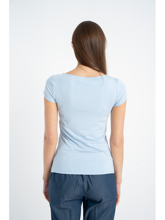 CLICK CLICK Μπλουζάκι 72-011 Μπλε Slim Fit