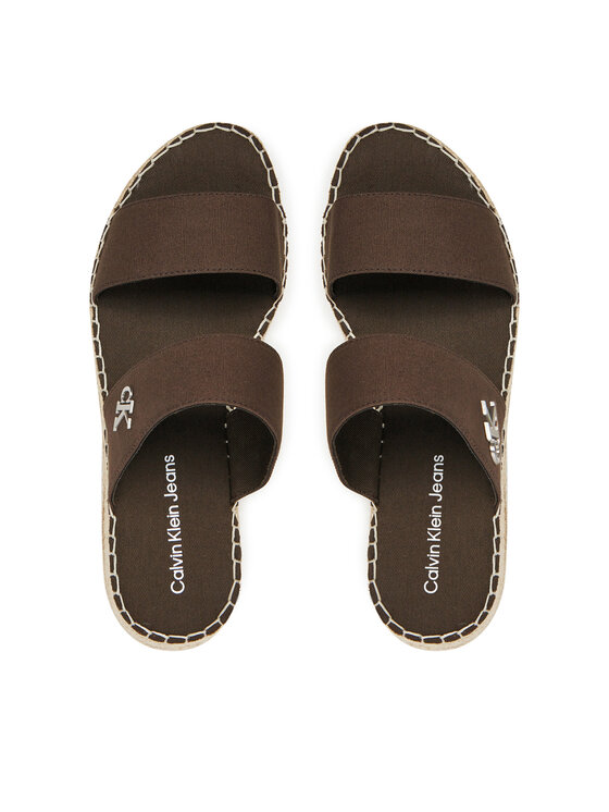 Calvin Klein Jeans Calvin Klein Jeans Şlapi Sporty Rope Mg Lth Webbing YW0YW01704 Maro