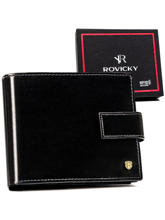 Rovicky Rovicky Duży Portfel Męski 22321L-VT-RVT Czarny