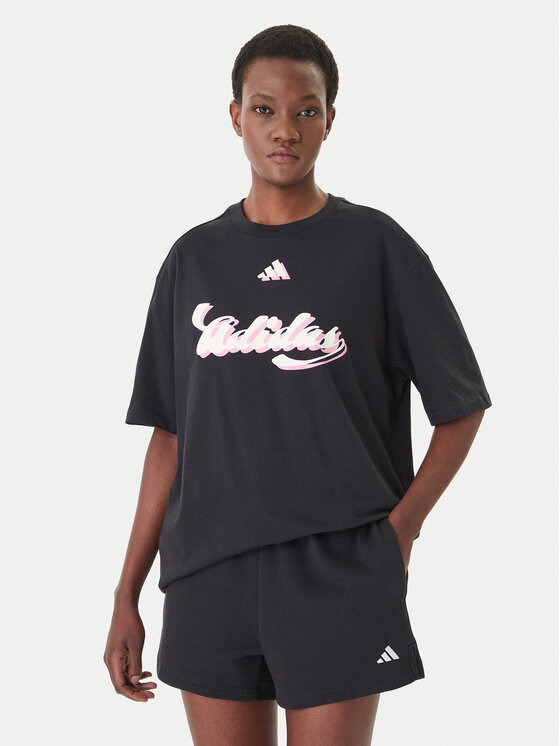 adidas adidas T-Shirt House Of Tiro Graphic KB7170 Černá Oversize
