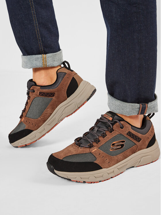 Skechers Skechers Трекінгові черевики Oak Canyon 51893/BRBK Коричневий