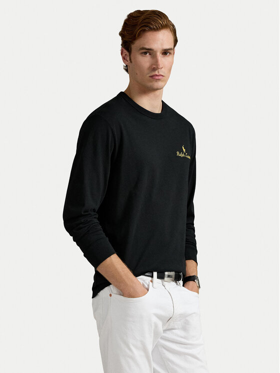 Polo Ralph Lauren Polo Ralph Lauren Majica dugih rukava 710981783001 Crna Regular Fit