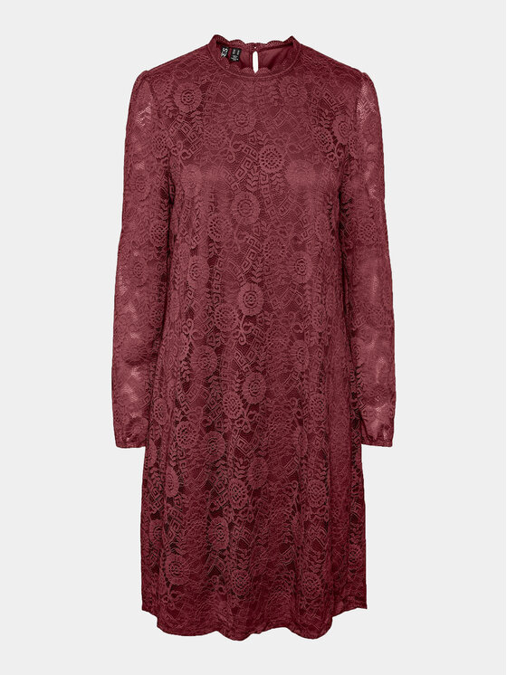 Pieces Pieces Повсякденна сукня 17139864 Бордовий Regular Fit