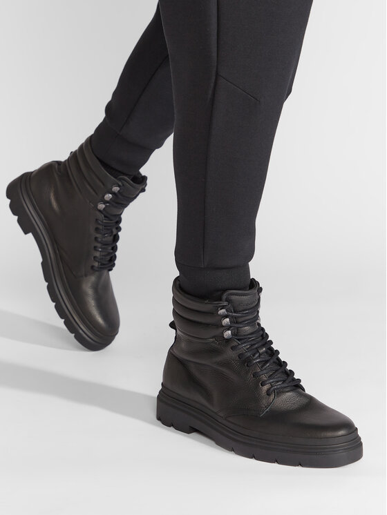 Calvin Klein Calvin Klein Trapery Combat Boot Pb Lh HM0HM00667 Czarny