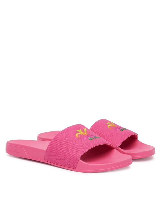 Calvin Klein Calvin Klein Şlapi Essential Slide Pride Cv Wn HW0HW03297 Roz