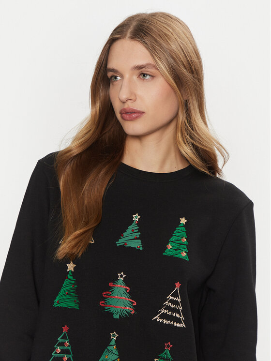 ONLY ONLY Μπλούζα Yda Xmas 15270956 Μαύρο Regular Fit
