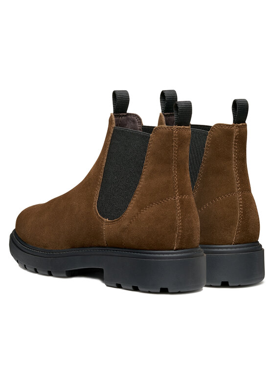 Geox Geox Kotníková obuv s elastickým prvkem U Spherica Ec7 U46FRA 00022 C6003 Hnědá