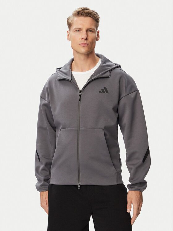 adidas adidas Džemperis Z.N.E. Full Zip KX7689 Pilka Regular Fit