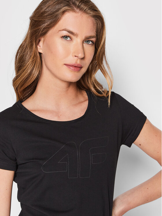 4F 4F T-Shirt H4L22-TSD353 Czarny Regular Fit